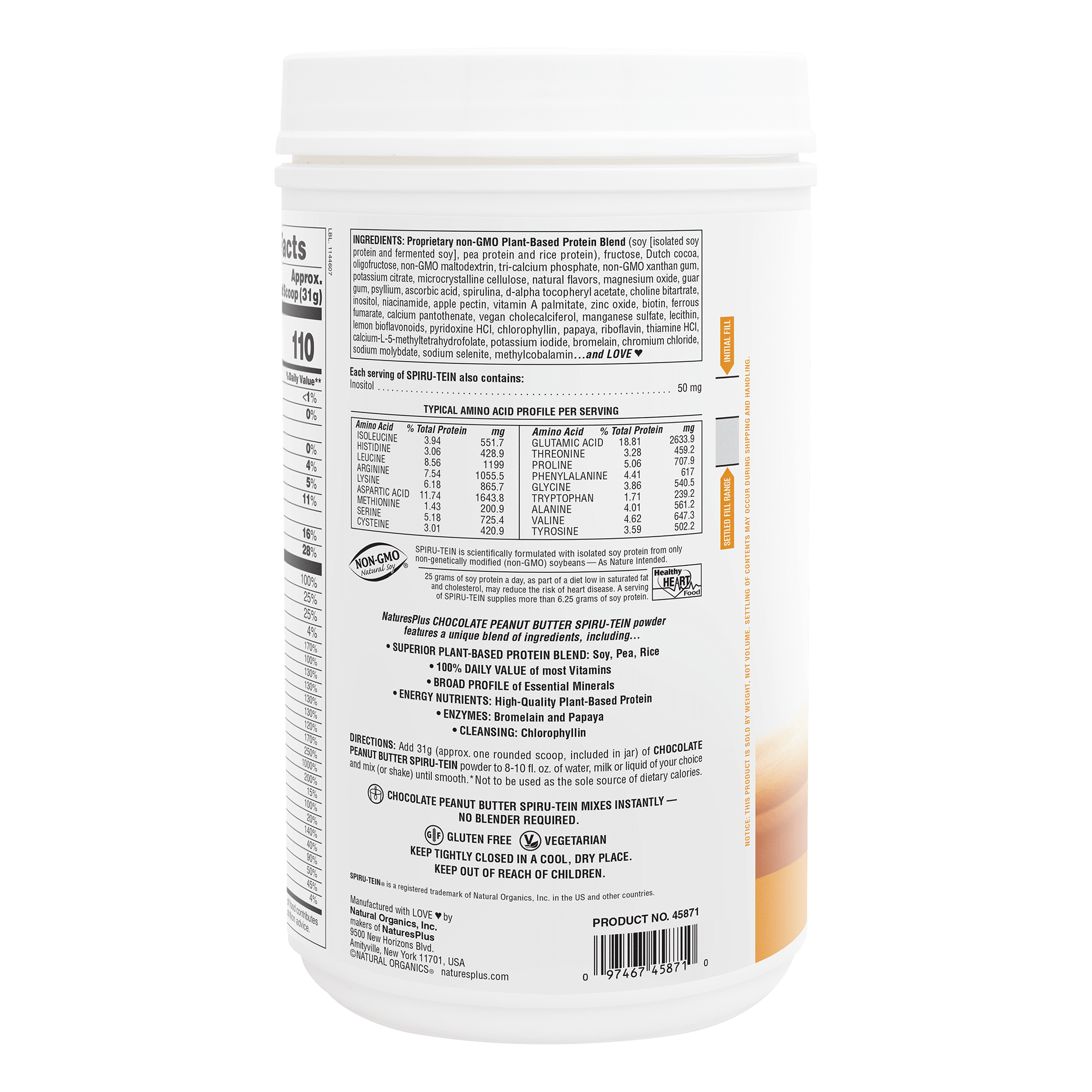 SPIRU-TEIN® Protein Powder Meal** - Chocolate Peanut Butter Swirl - 2.30 LB