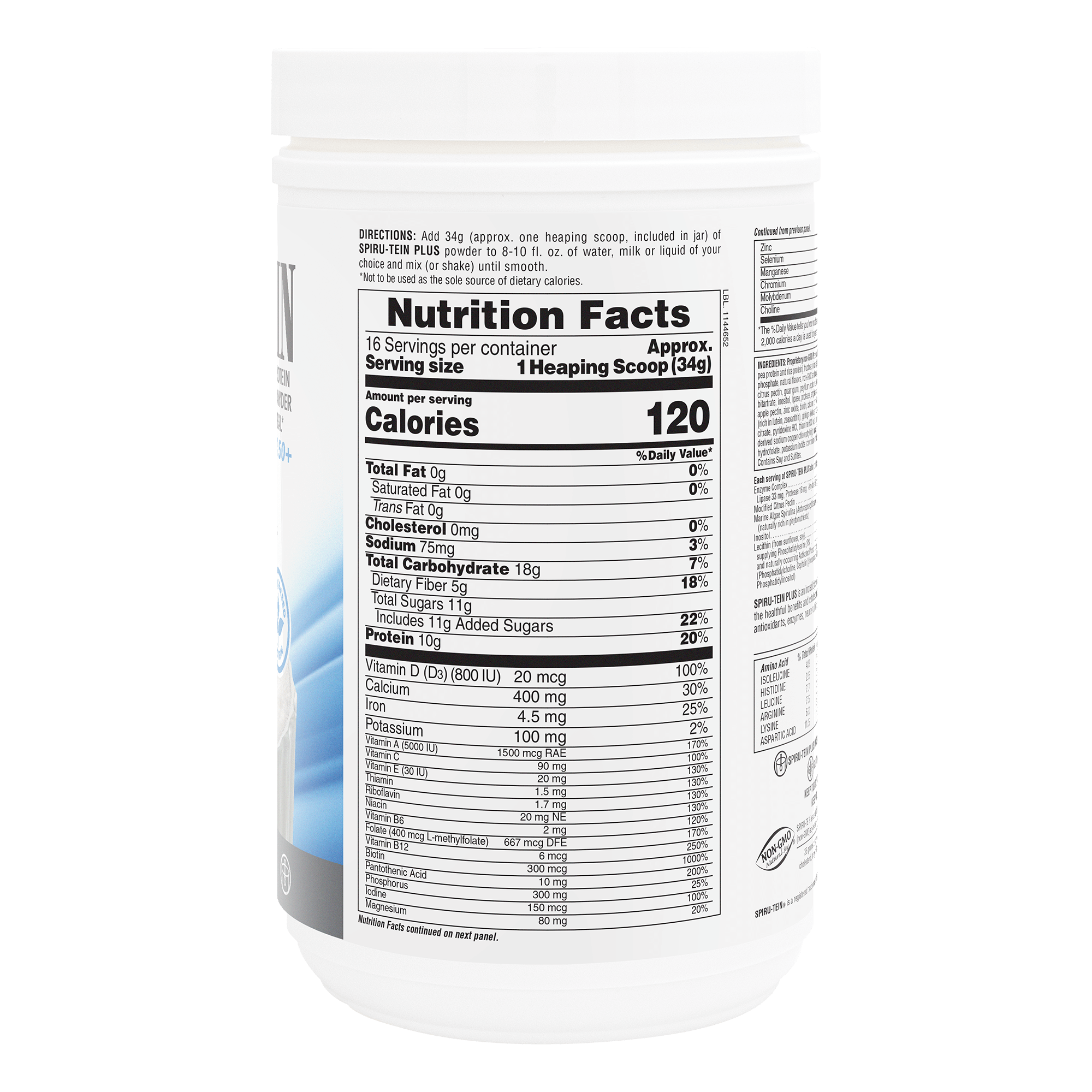 ONE'SUP プロテイン サプリメント SPIRU-TEIN® Plus Shake