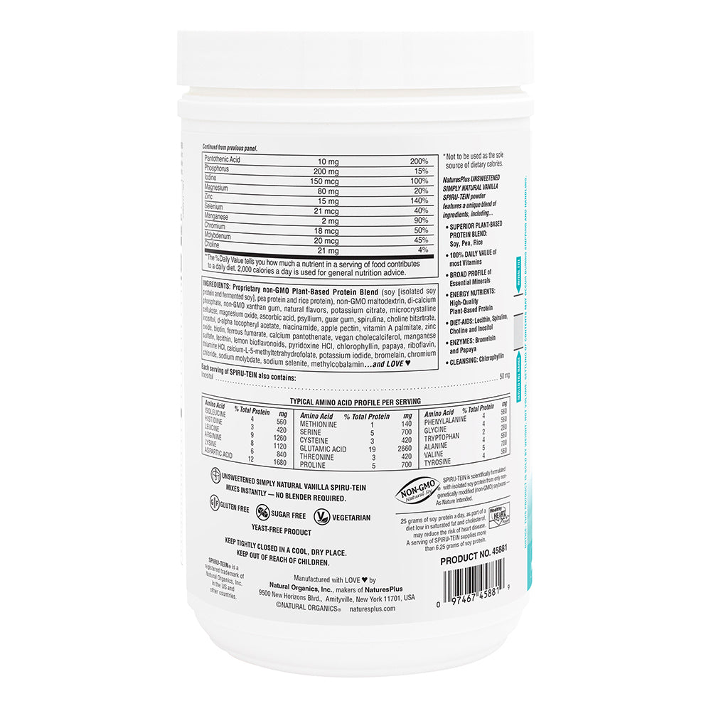 product image of Simply Natural SPIRU-TEIN® Shake - Vanilla containing 0.81 LB