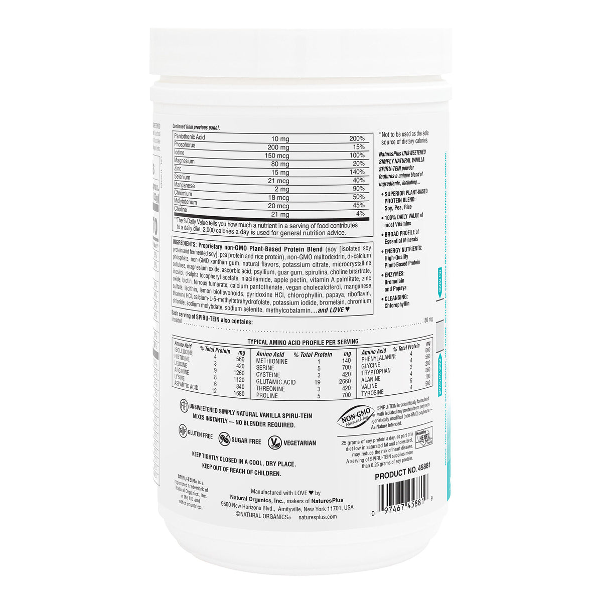 product image of Simply Natural SPIRU-TEIN® Shake - Vanilla containing 0.81 LB