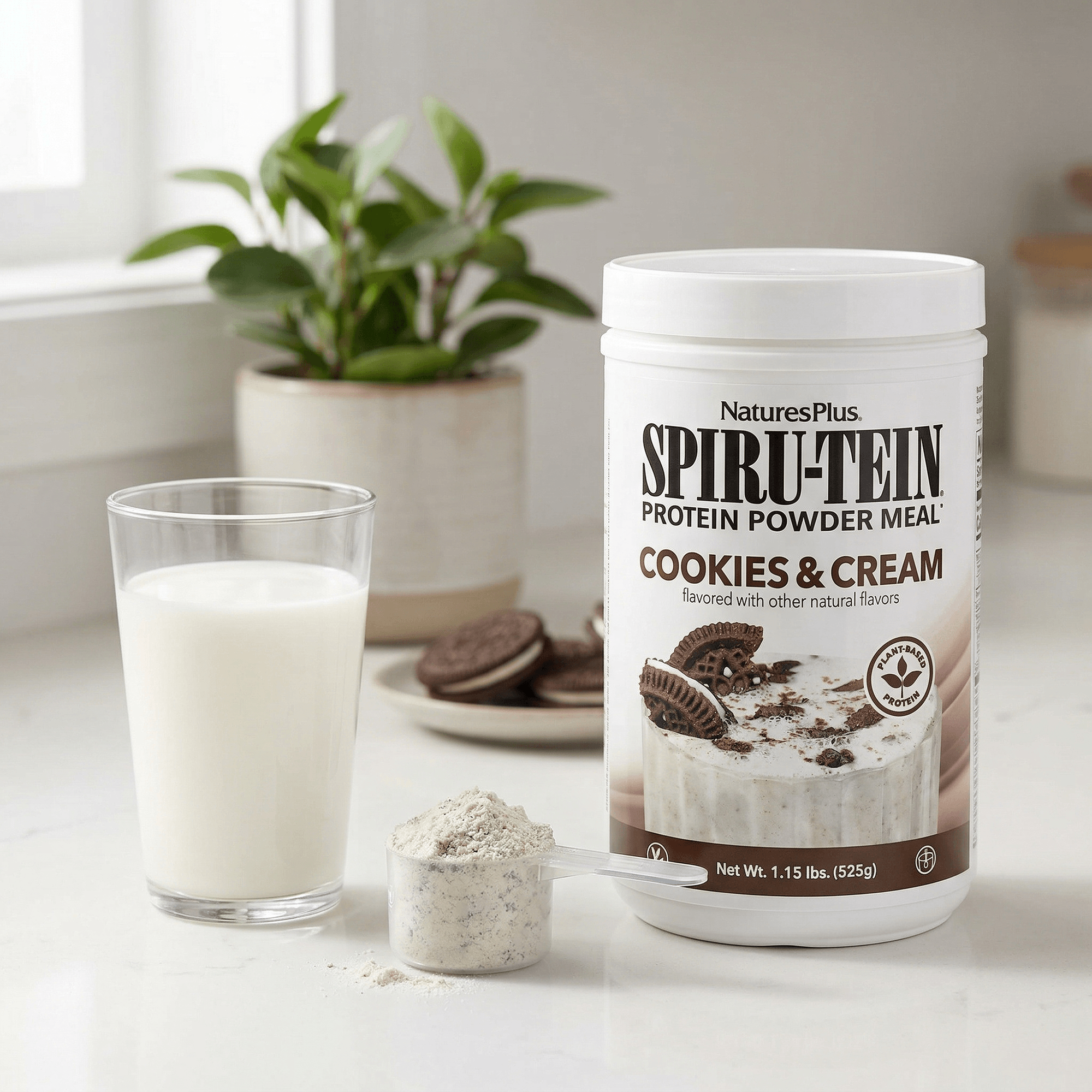 プロテイン SPIRU-TEIN® Protein Powder Meal** - Cookies and Cream