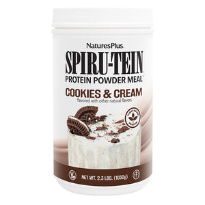 Frontal product image of SPIRU-TEIN® High-Protein Energy Meal** - Cookies and Cream containing 2.30 LB