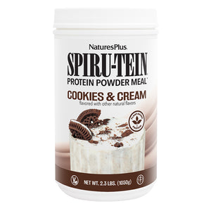 Frontal product image of SPIRU-TEIN® Protein Powder Meal** - Cookies and Cream containing 2.30 LB