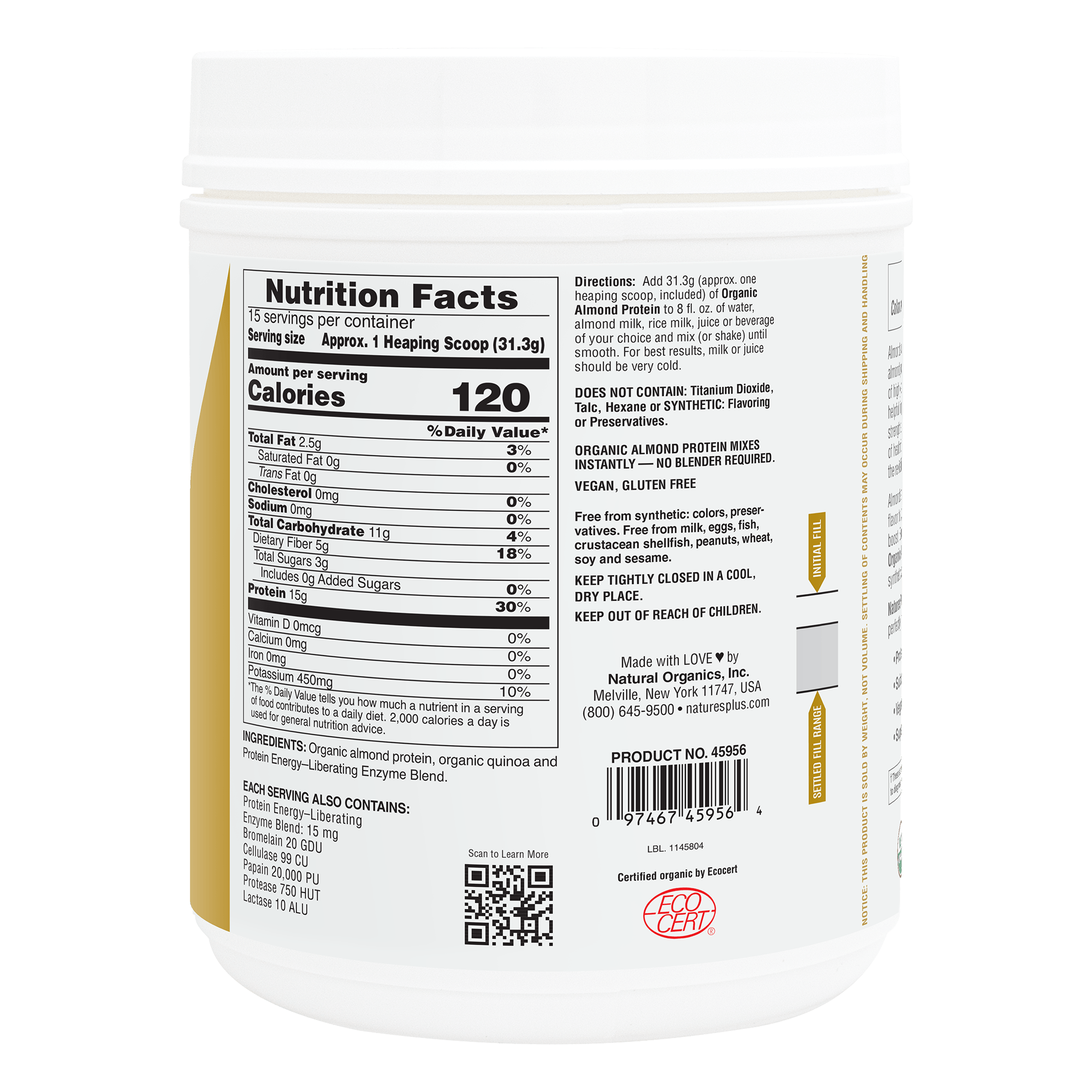 Organic Almond Protein - 1.04 LB