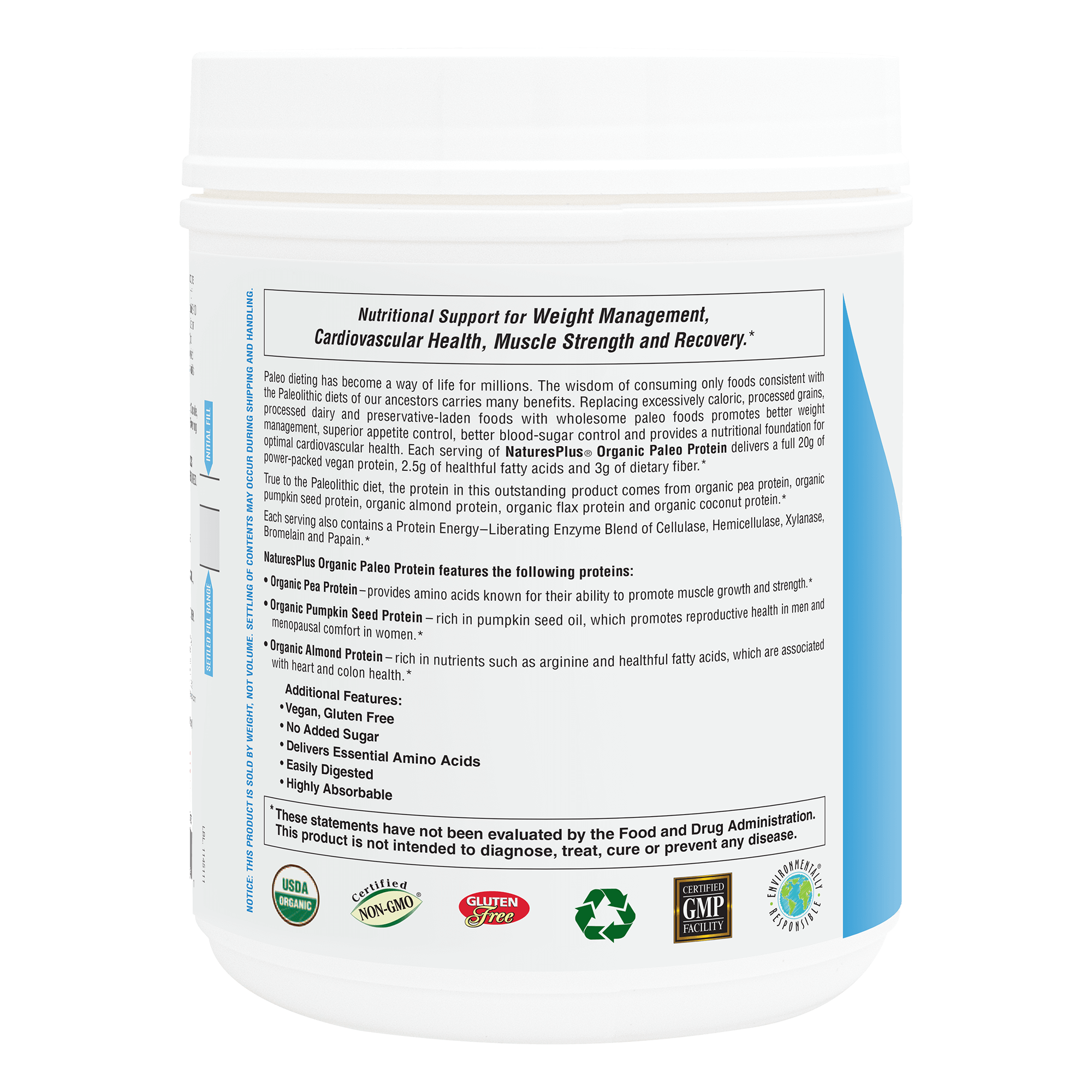 Organic Paleo Protein Powder - 1.11 LB