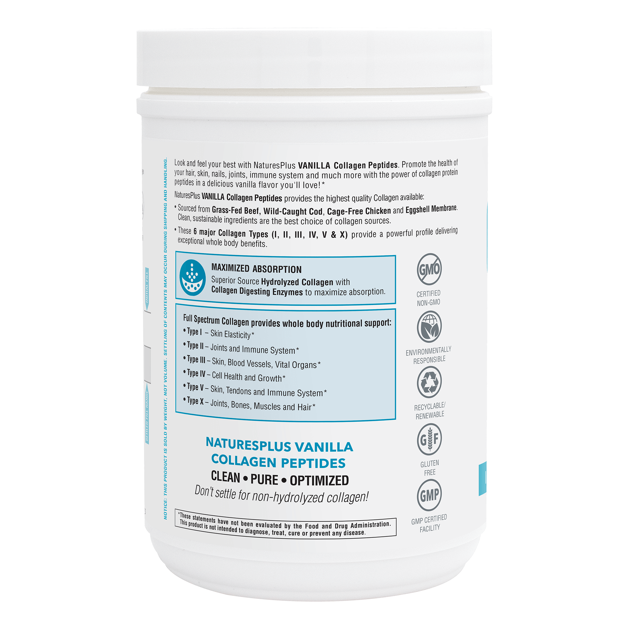 Collagen Peptides Vanilla - 0.80 LB