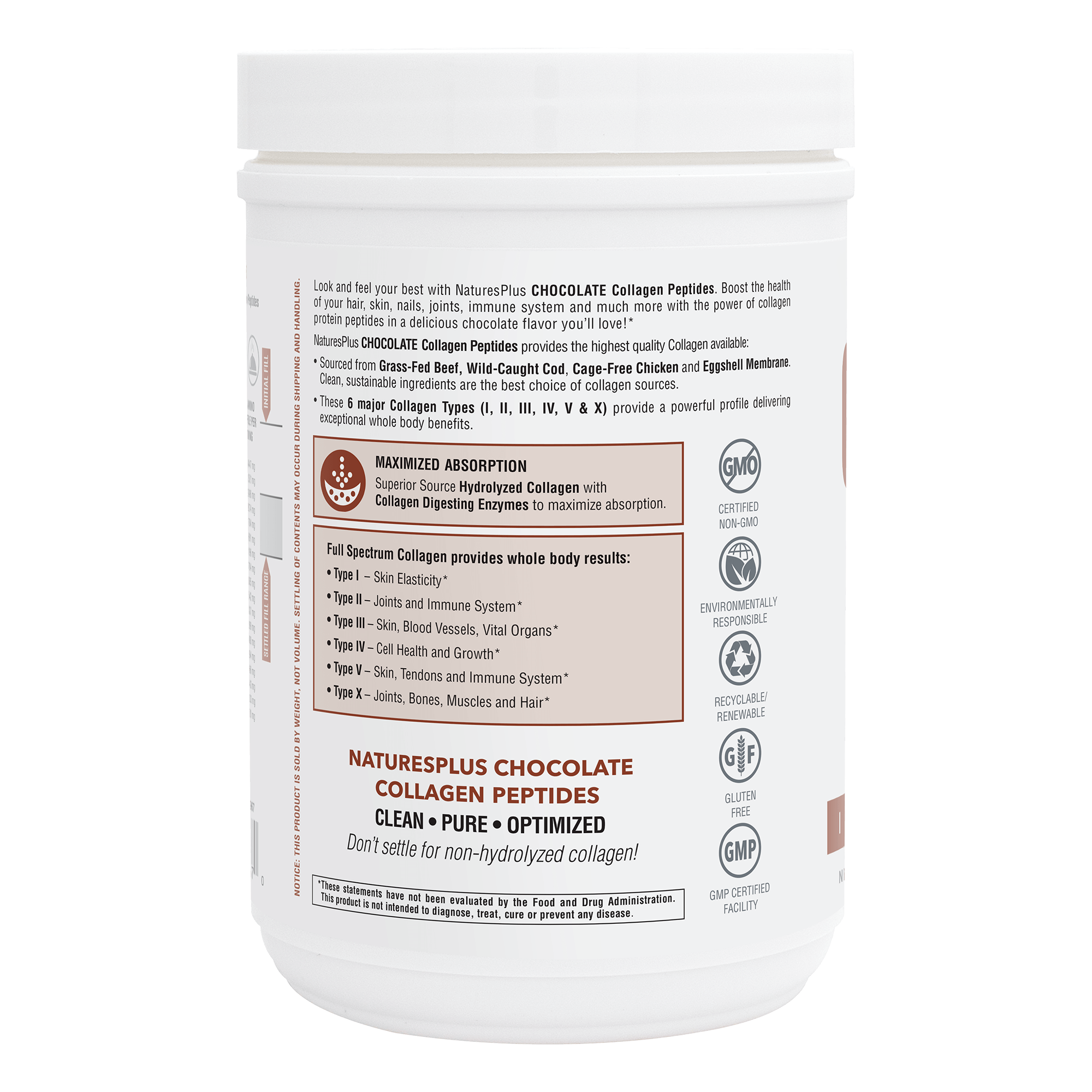 Collagen Peptides Chocolate - 0.83 LB