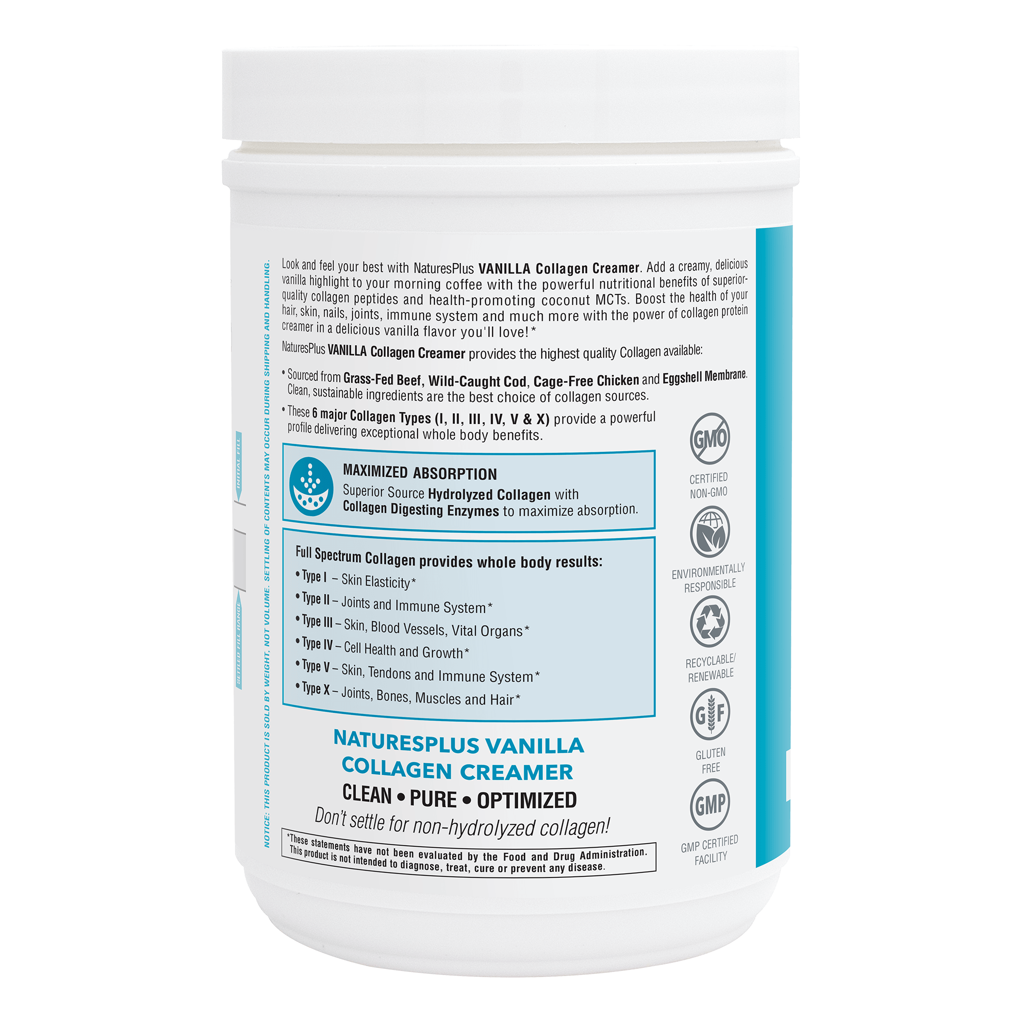 Collagen Creamer Vanilla - 0.66 LB