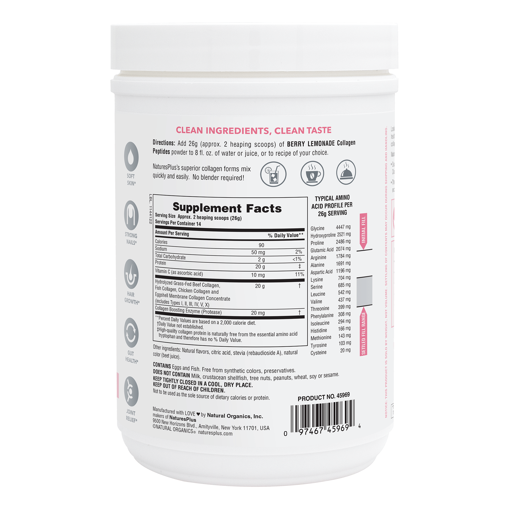 Collagen Peptides Berry Lemonade - 0.80 LB