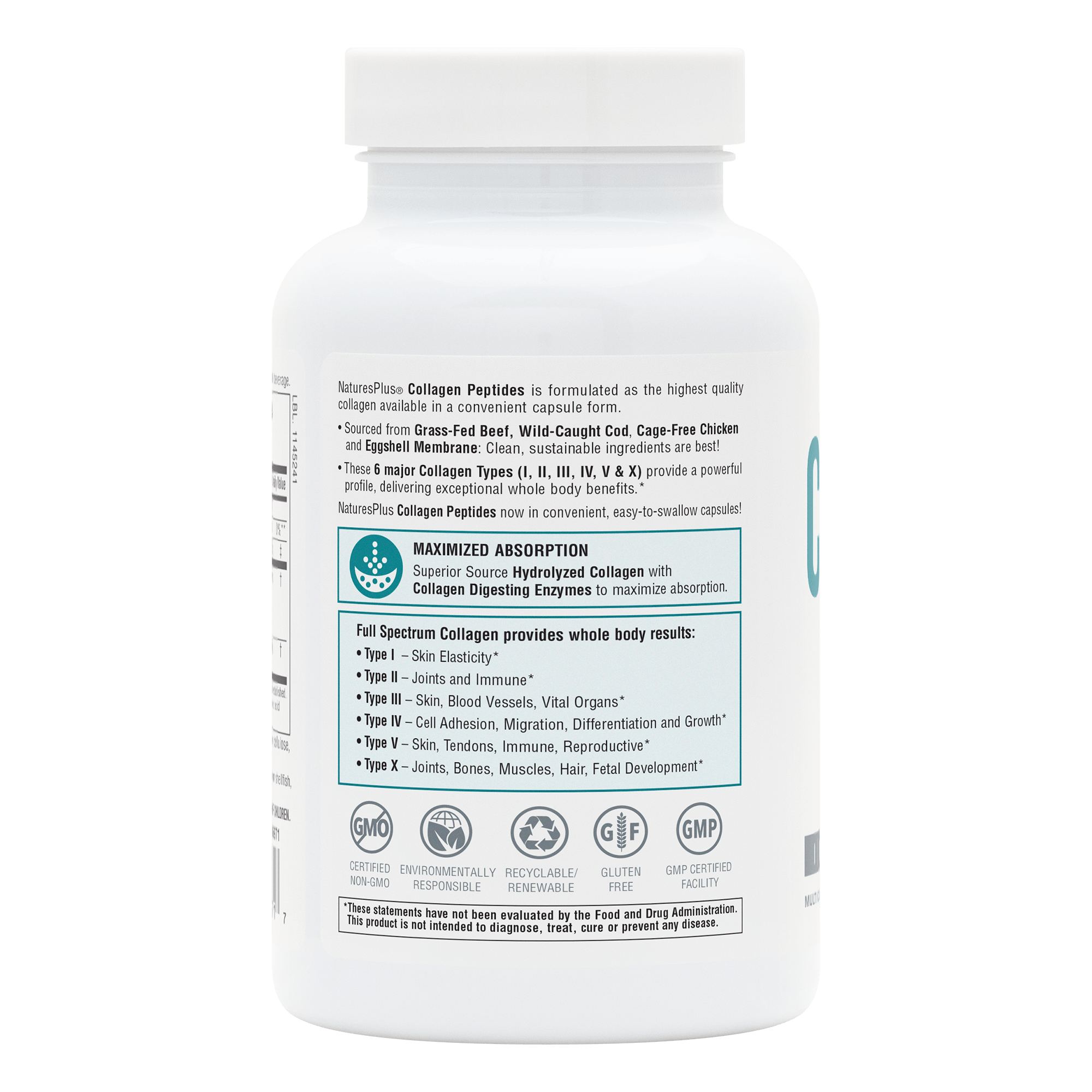 Collagen Peptides Capsules - 120 Count