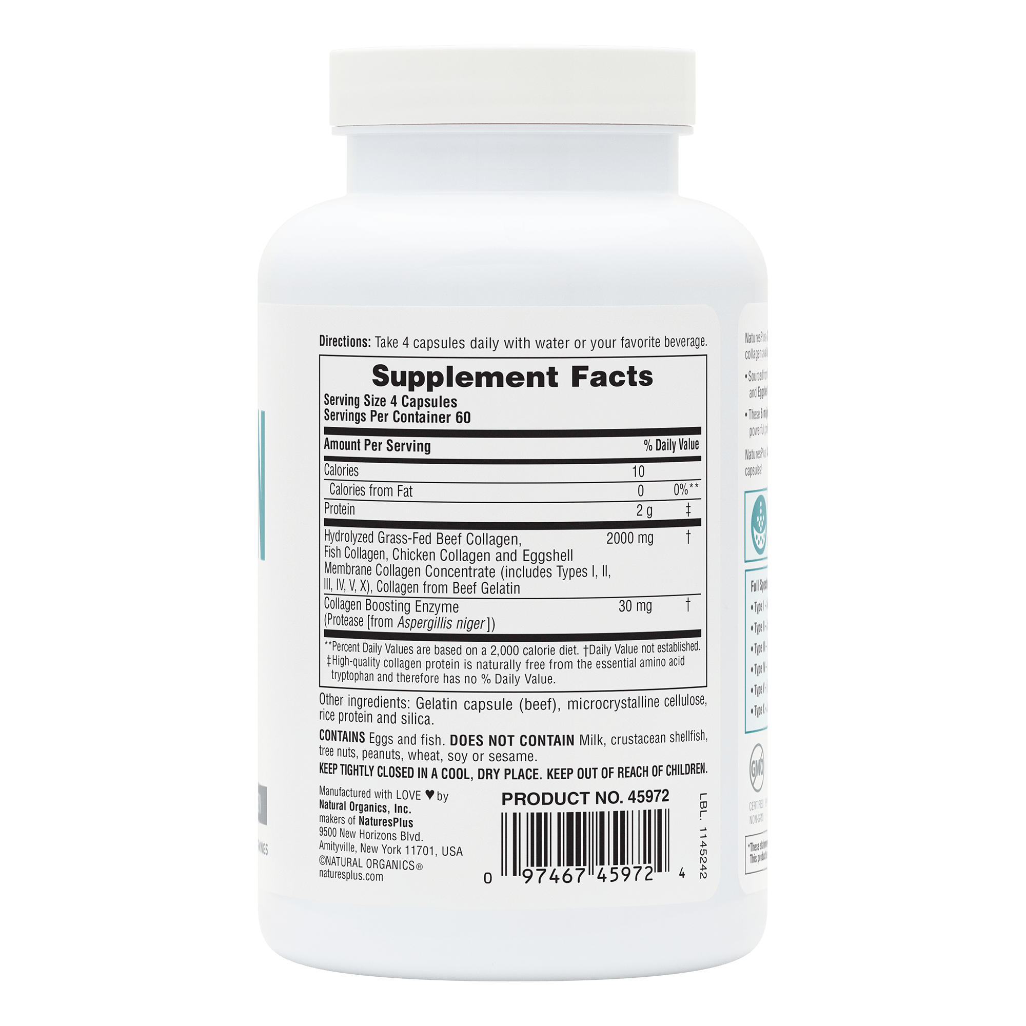 Collagen Peptides Capsules - 240 Count