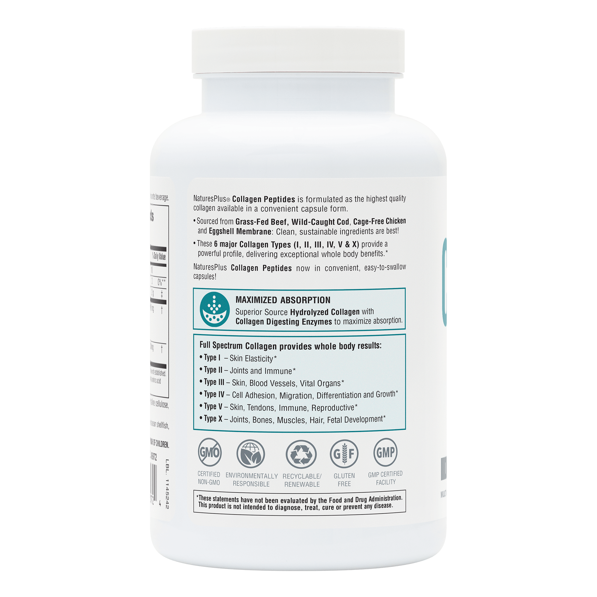 Collagen Peptides Capsules - 240 Count