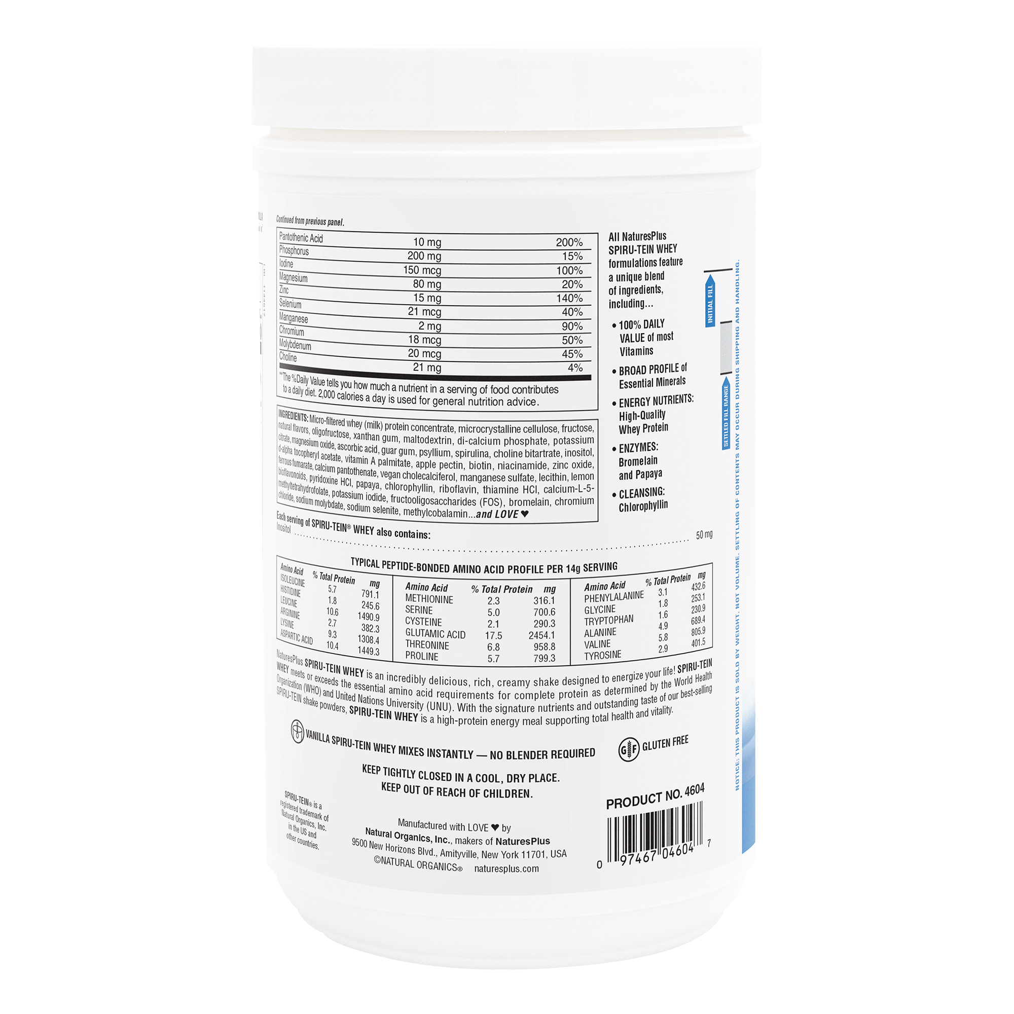 SPIRU-TEIN® WHEY Shake - Vanilla - 1.05 LB