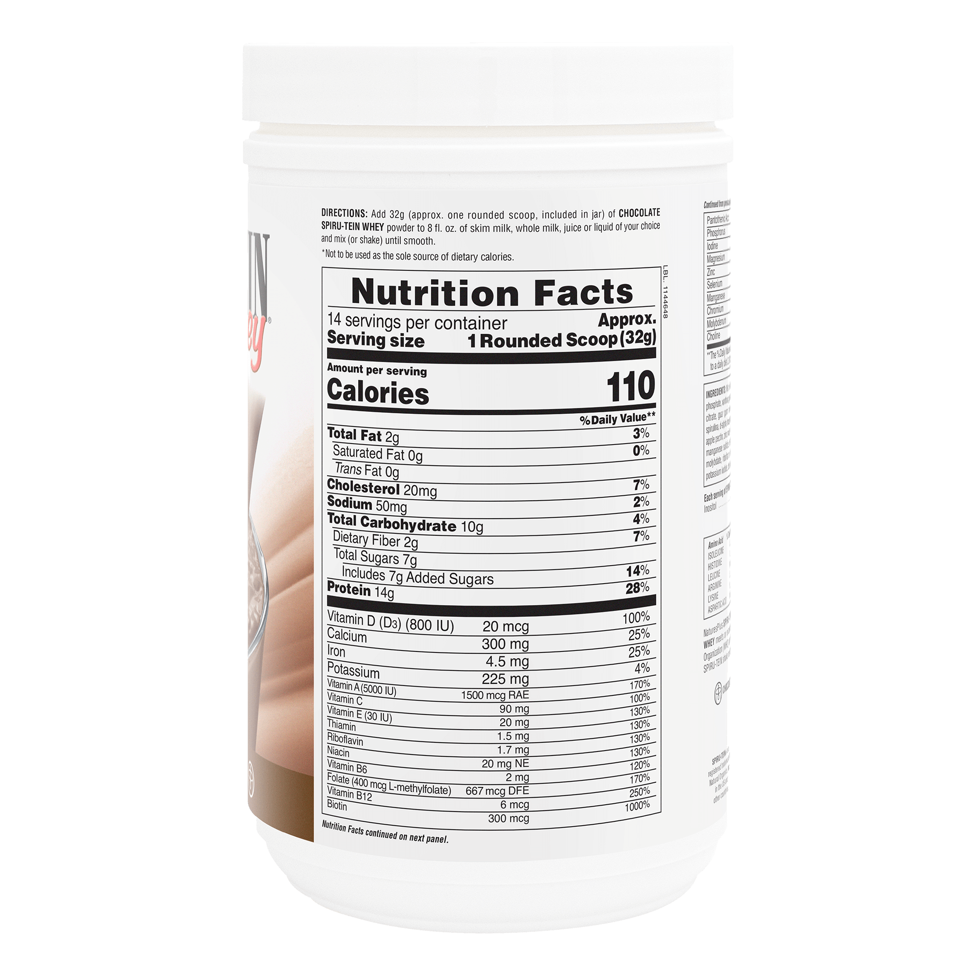 SPIRU-TEIN® WHEY Shake - Chocolate - 1 LB