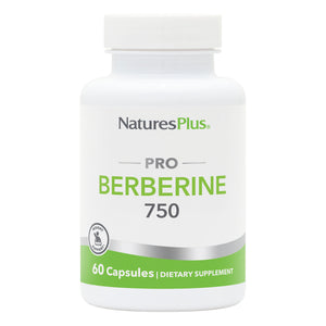 Frontal product image of NaturesPlus PRO Berberine 750 MG Capsules containing 60 Count
