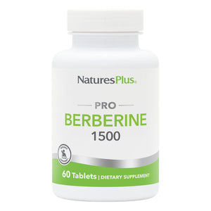 Frontal product image of NaturesPlus PRO Berberine 1500 MG Tablets containing 60 Count
