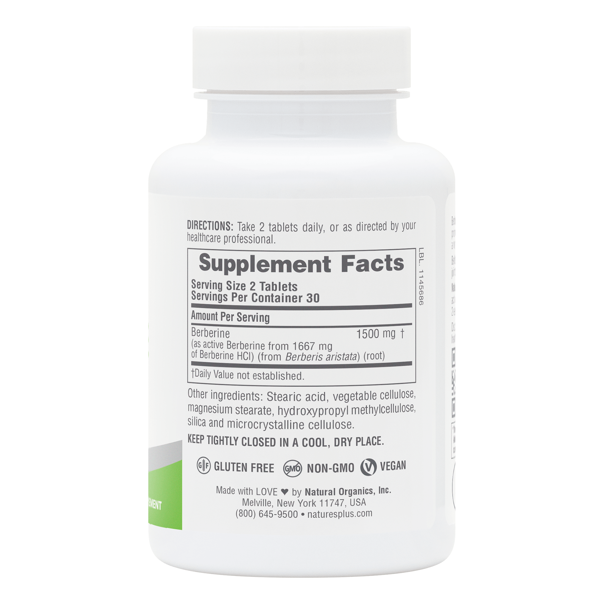 NaturesPlus PRO Berberine 1500 MG Tablets