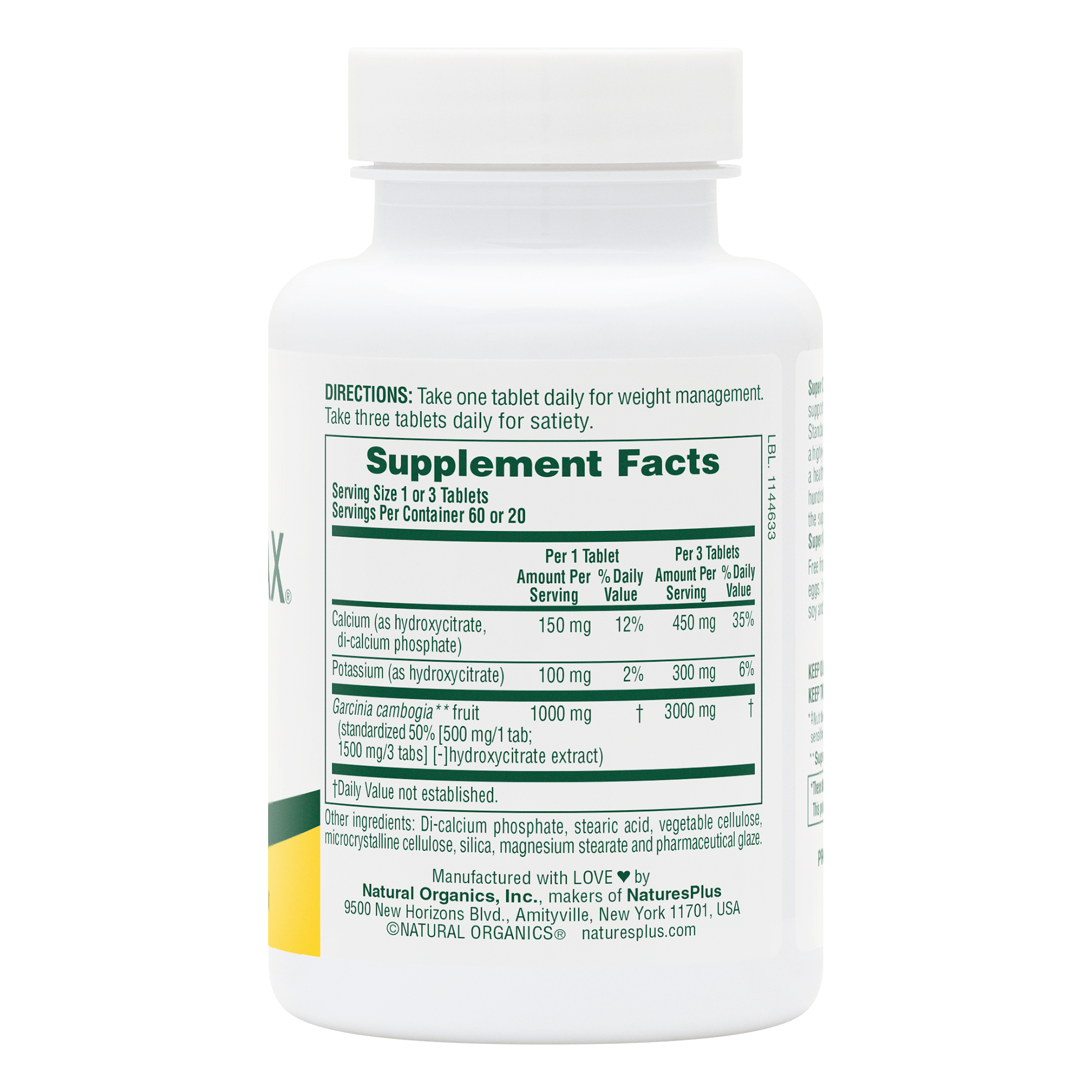 SUPER CITRIMAX® 1000 mg Tablets - 60 Count