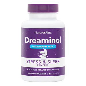 Frontal product image of Dreaminol® Stress & Sleep Complex without Melatonin containing 60 Count