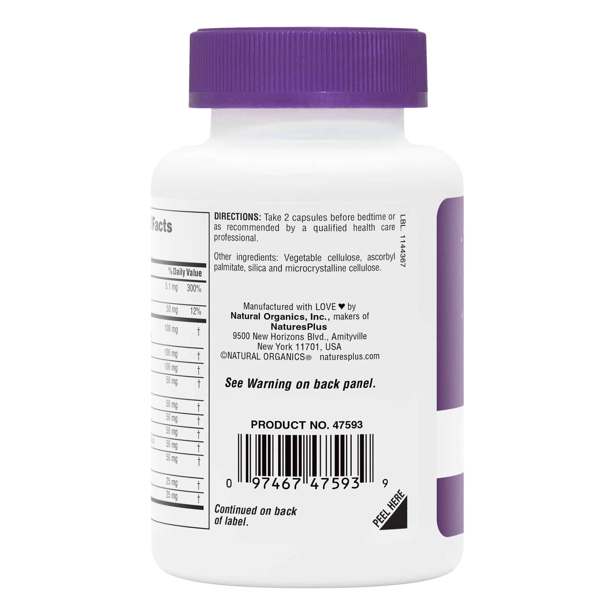 Dreaminol® Stress & Sleep Complex without Melatonin - 60 Count