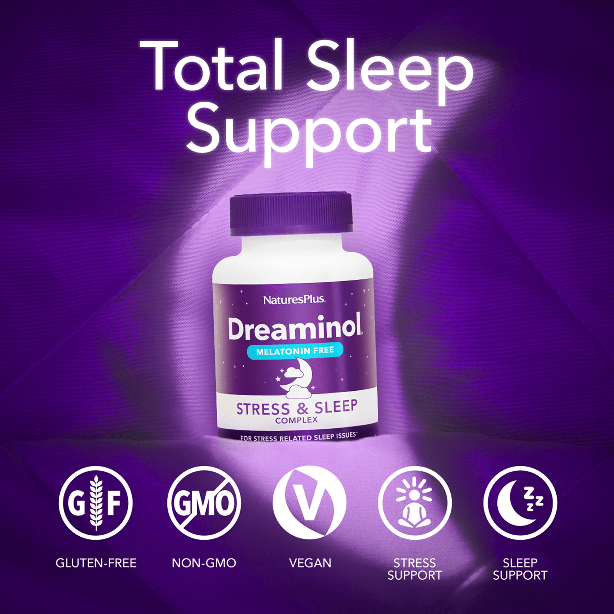 Dreaminol® Stress & Sleep Complex without Melatonin - 60 Count