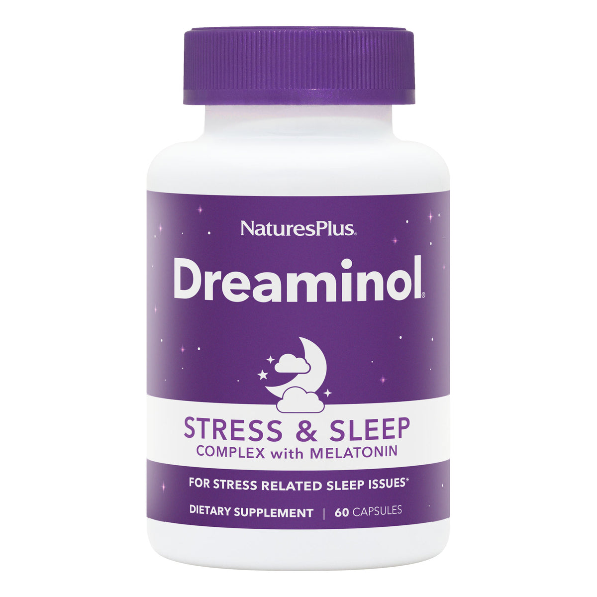 product image of Dreaminol® Stress & Sleep Complex with Melatonin containing 60 Count