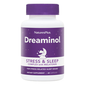 Frontal product image of Dreaminol® Stress & Sleep Complex with Melatonin containing 60 Count