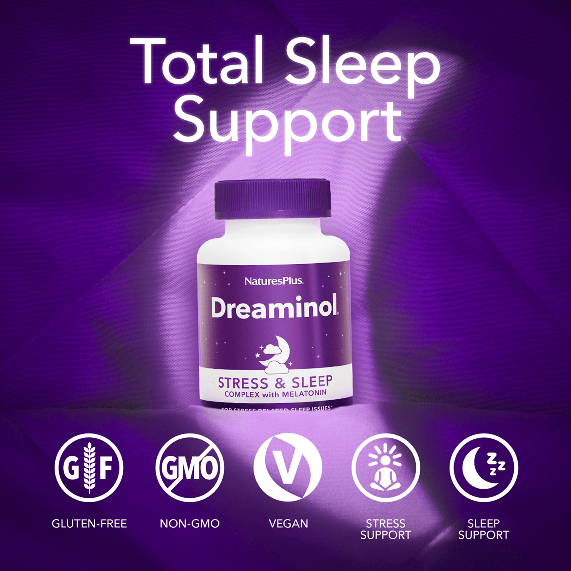 Dreaminol® Stress & Sleep Complex with Melatonin - 60 Count