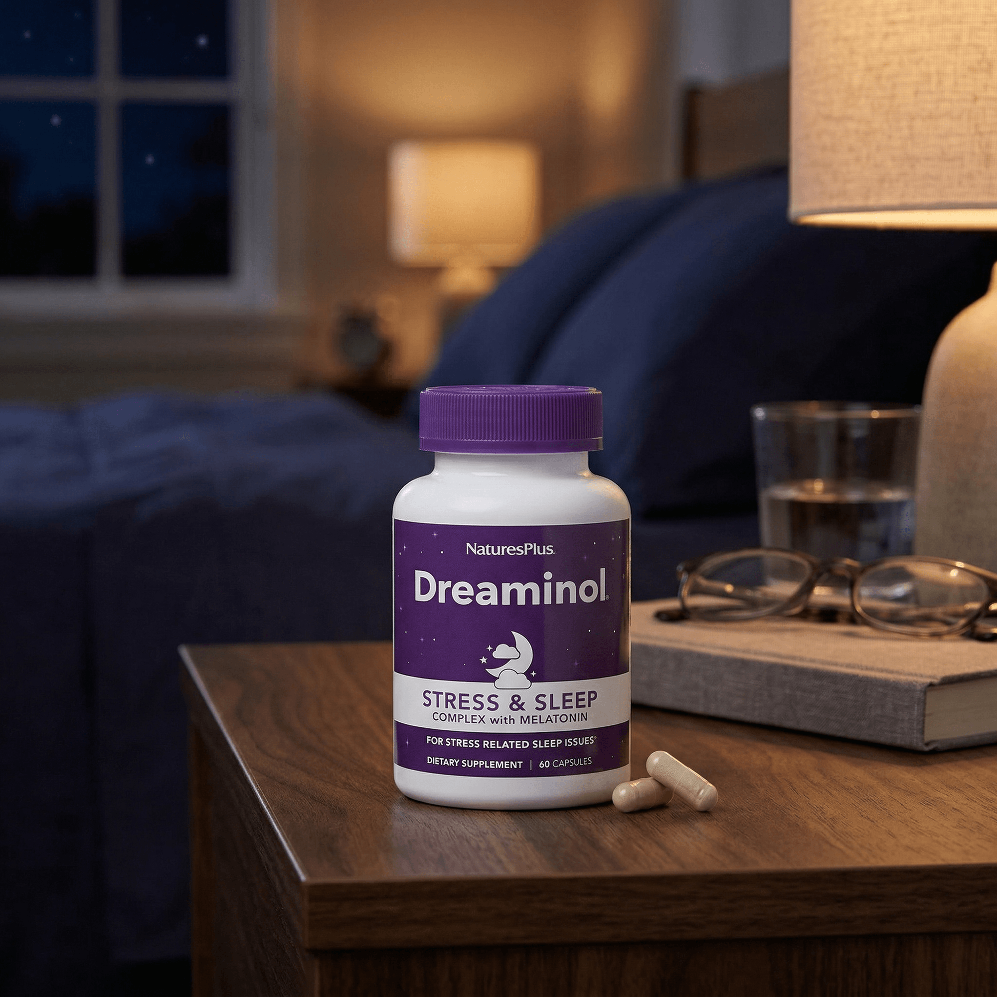 Dreaminol® Stress & Sleep Complex with Melatonin - 60 Count