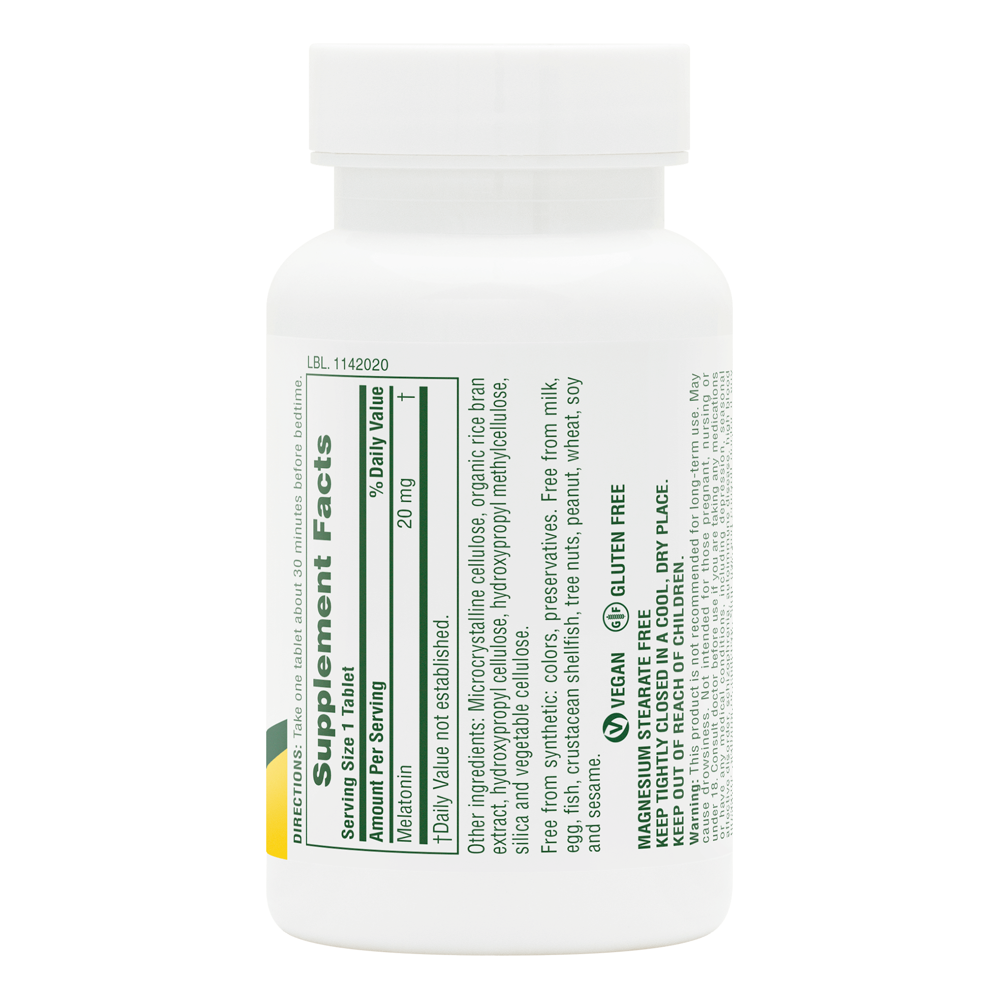 Melatonin 20 mg Tablets - 90 Count