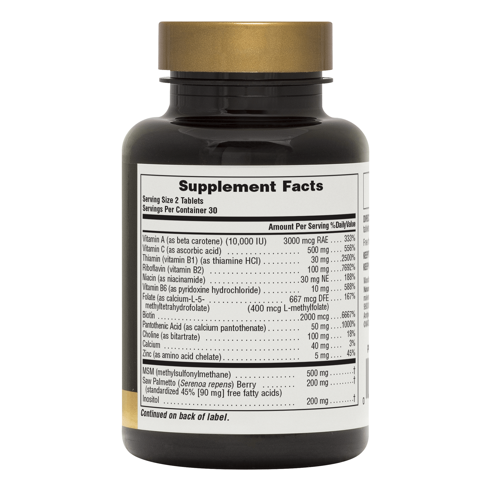 Men's Ultra Hair® Plus Sustained Release Tablets - 60 Count