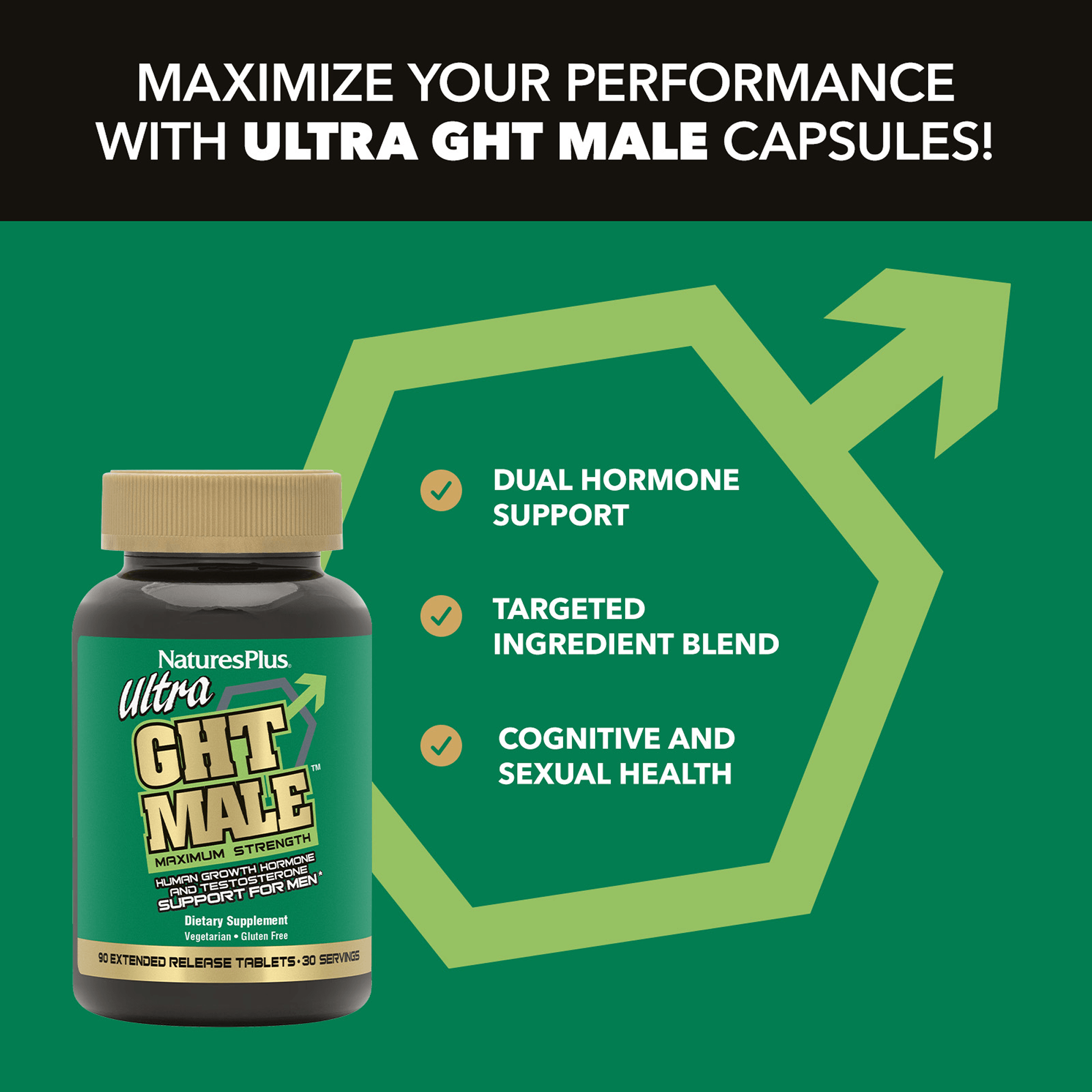 Ultra GHT MALE™ Extended Release Bi-Layered Tablets - 90 Count