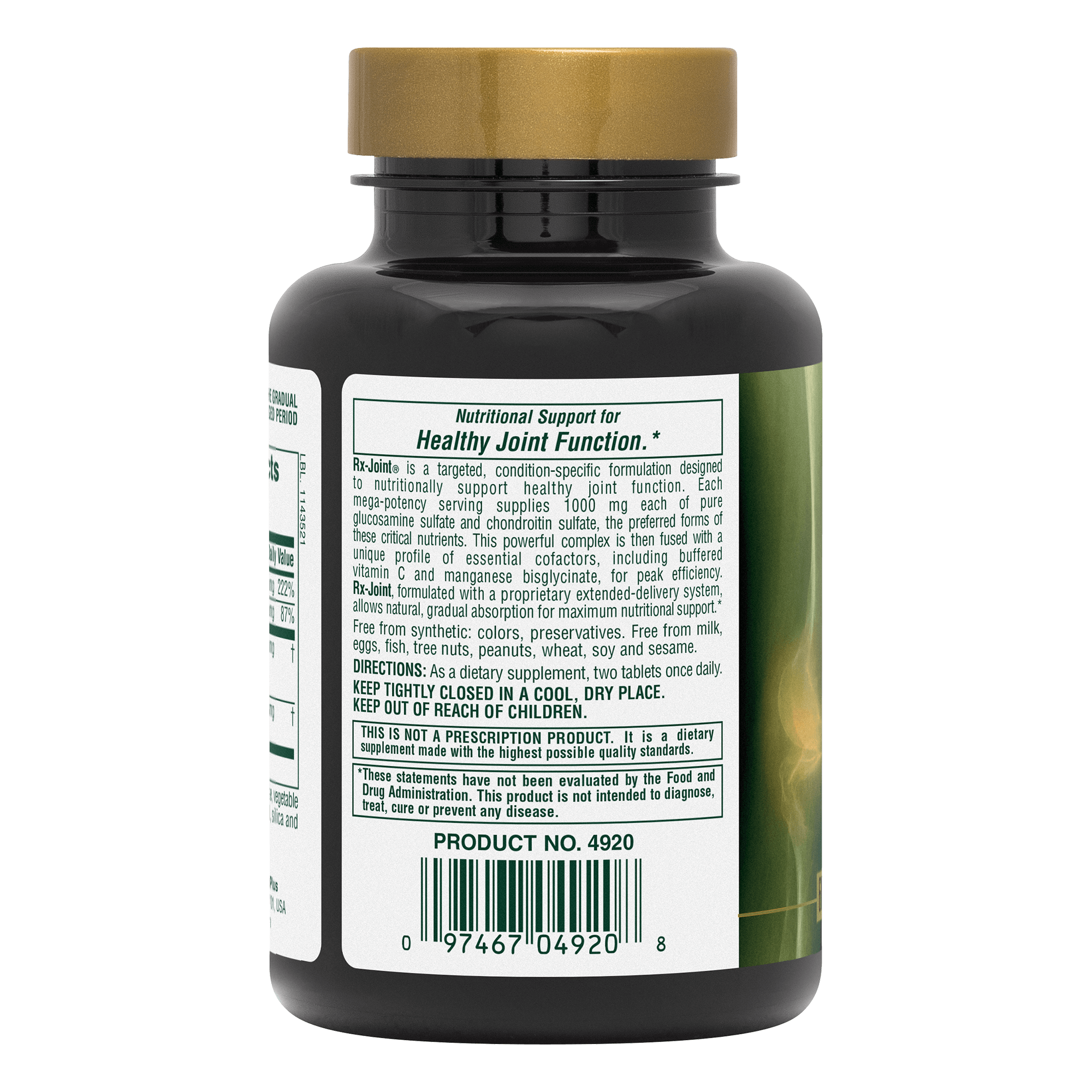Glucosamine/Chondroitin Rx-Joint® Tablets - 60 Count