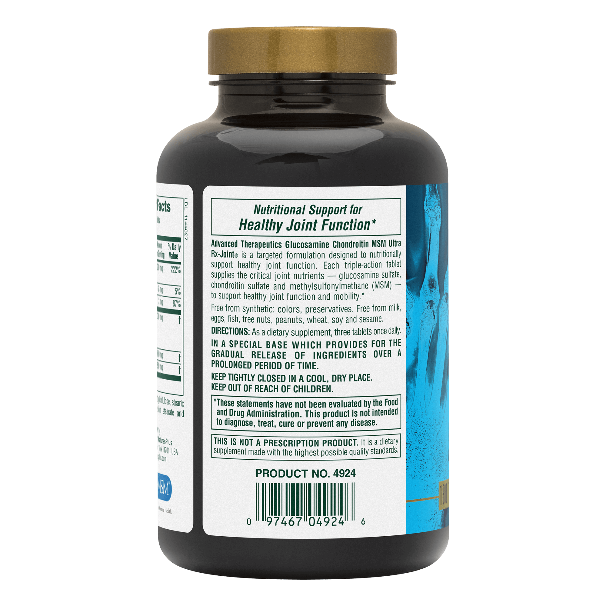 Glucosamine/Chondroitin/MSM Ultra Rx-Joint® Tablets - 180 Count