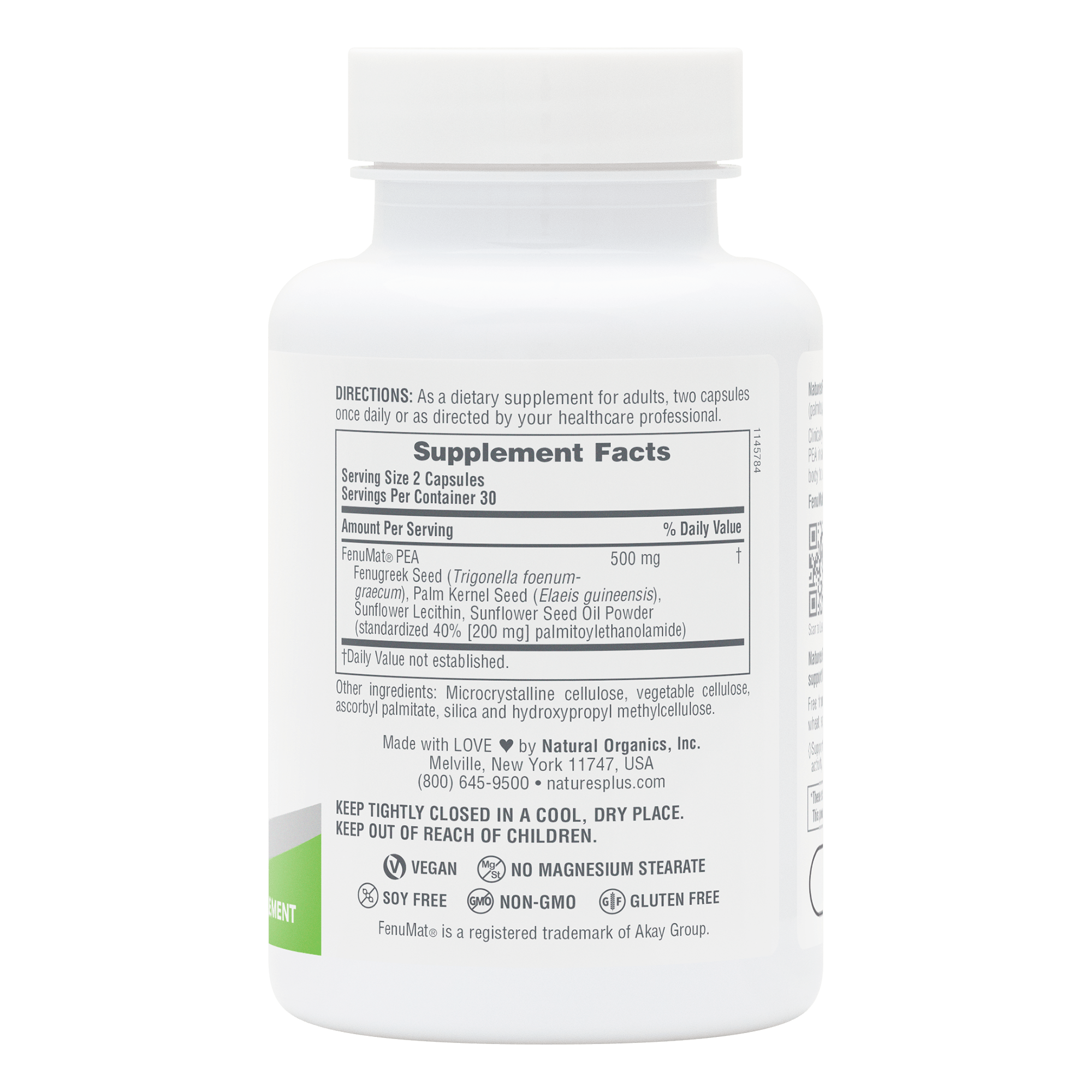 NaturesPlus PRO FenuMat® PEA 500 - 60 Count