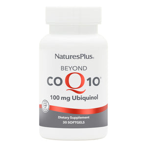 Frontal product image of Beyond CoQ10® 100 mg Softgels containing 30 Count