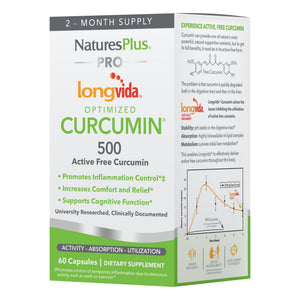 NaturesPlus PRO Curcumin Longvida® 500 MG Capsules - 60 Count