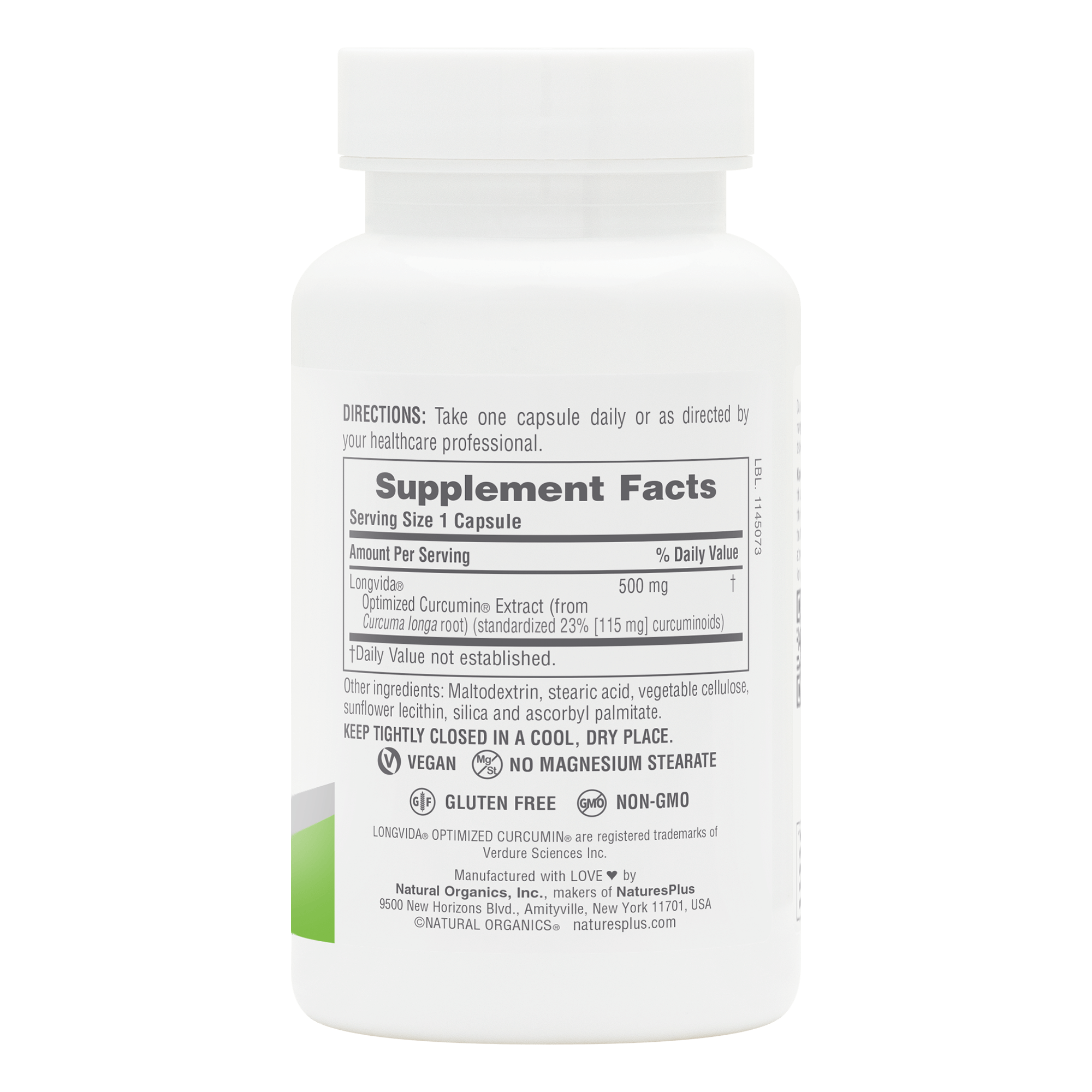 NaturesPlus PRO Curcumin Longvida® 500 MG Capsules - 30 Count