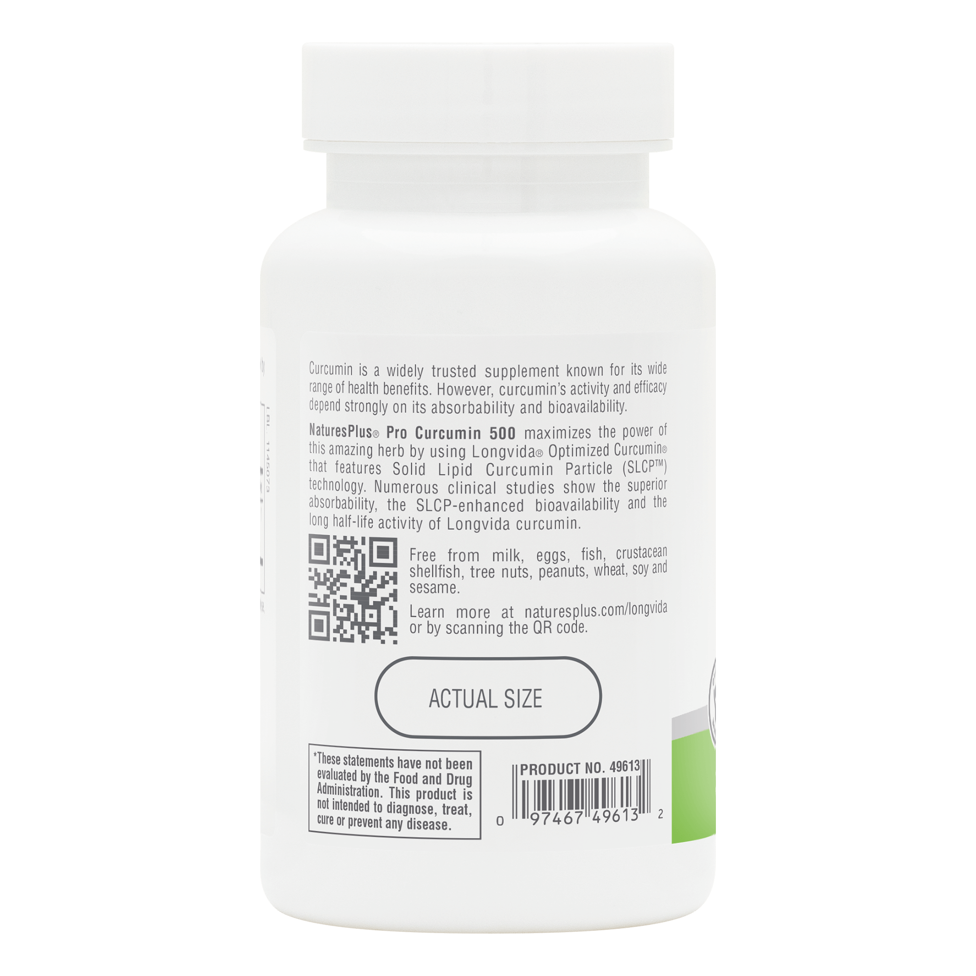 NaturesPlus PRO Curcumin Longvida® 500 MG Capsules - 30 Count