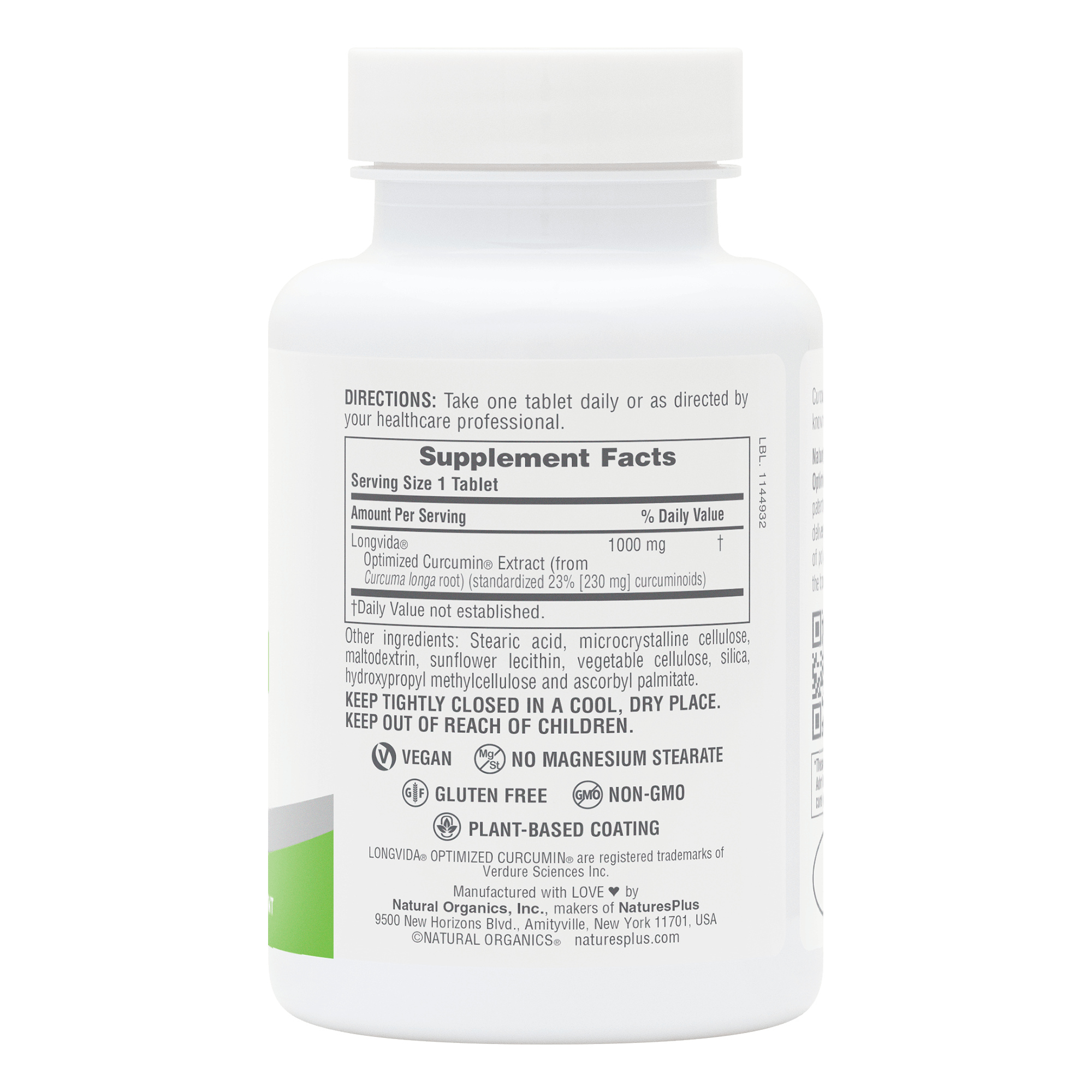NaturesPlus PRO Curcumin Longvida® 1000 MG Tablets - 30 Count
