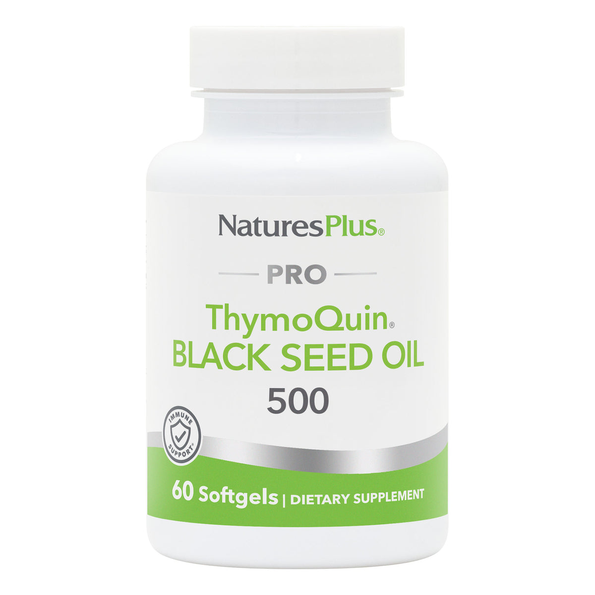 product image of NaturesPlus PRO ThymoQuin® Black Seed Oil 500 MG Softgels containing 60 Count