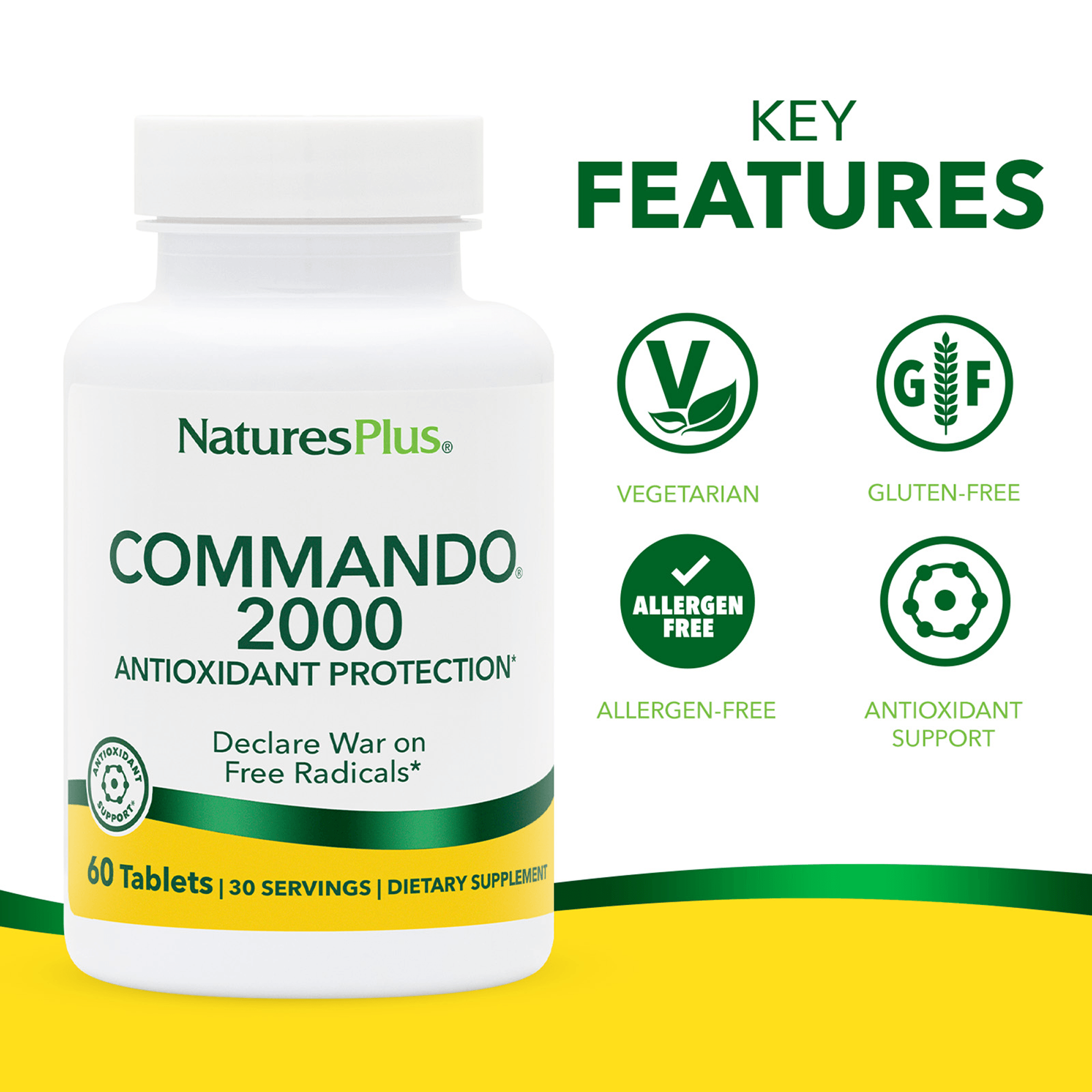 Commando® 2000 Antioxidant Protection Tablets - 60 Count
