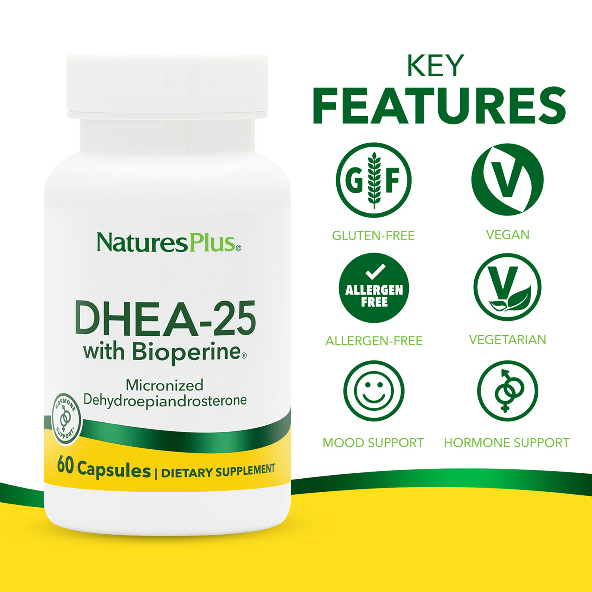DHEA-25 Capsules - 60 Count