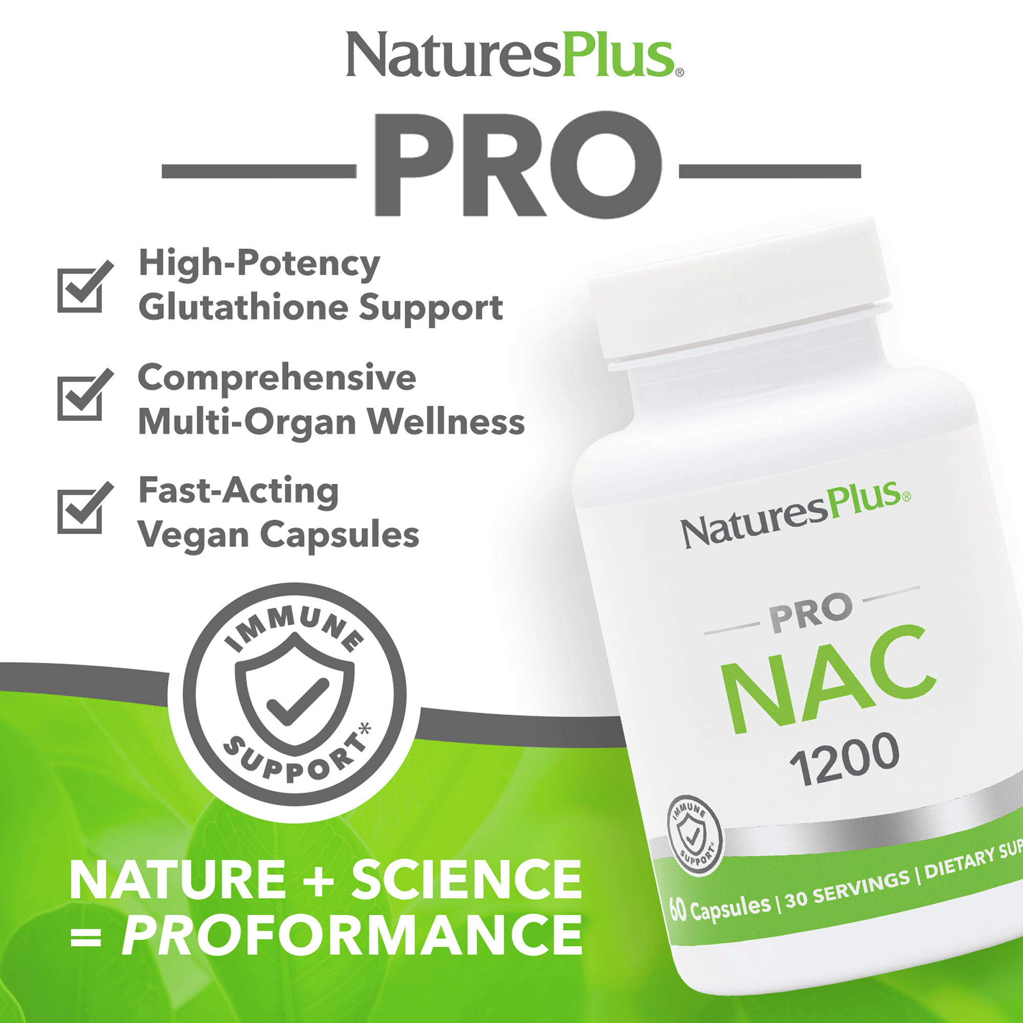 NaturesPlus PRO NAC 1200 Capsules NaturesPlus PRO NAC 1200 Capsules