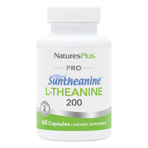 Frontal product image of NaturesPlus PRO Suntheanine® L-Theanine 200 containing 60 Count