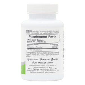 First side product image of NaturesPlus PRO Suntheanine® L-Theanine 200 containing 60 Count