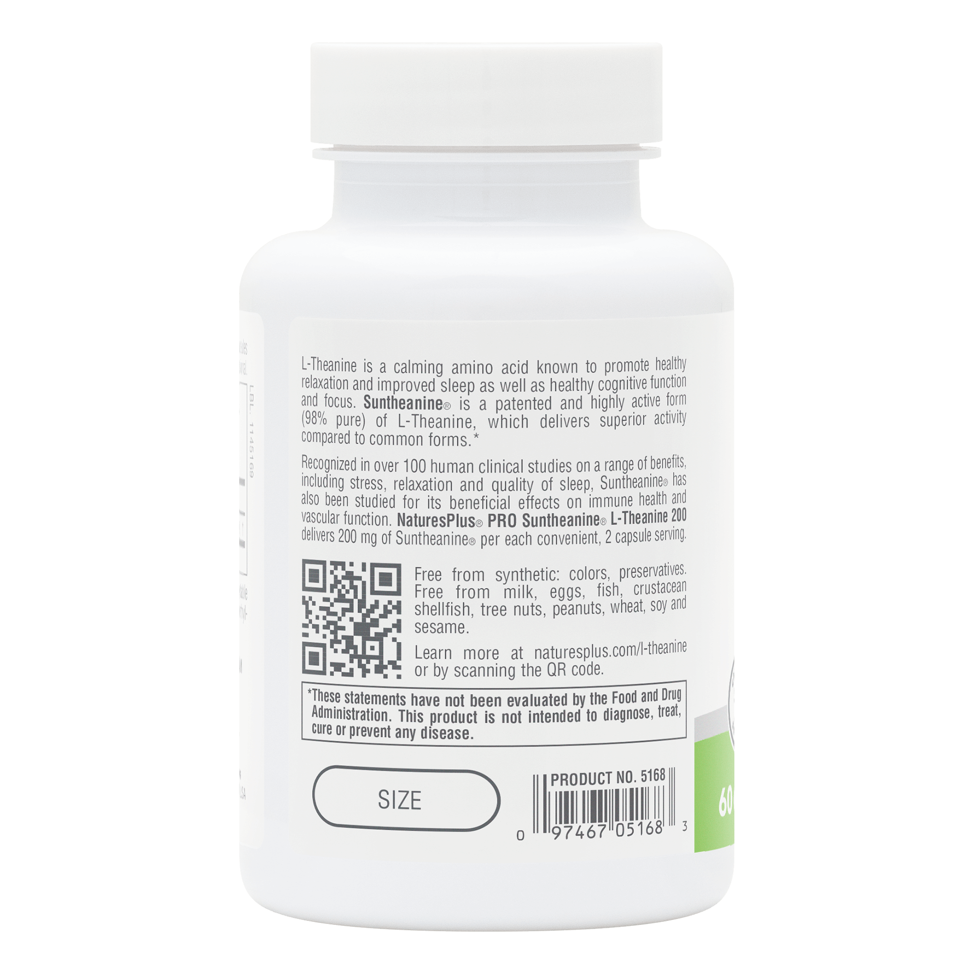 NaturesPlus PRO Suntheanine® L-Theanine 200 - 60 Count