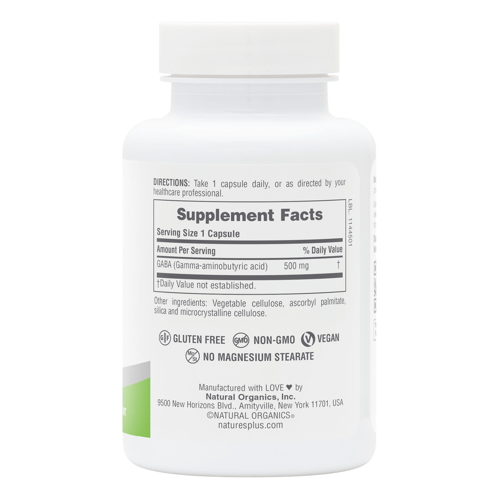 NaturesPlus PRO GABA 500 mg Capsule - 60 Count