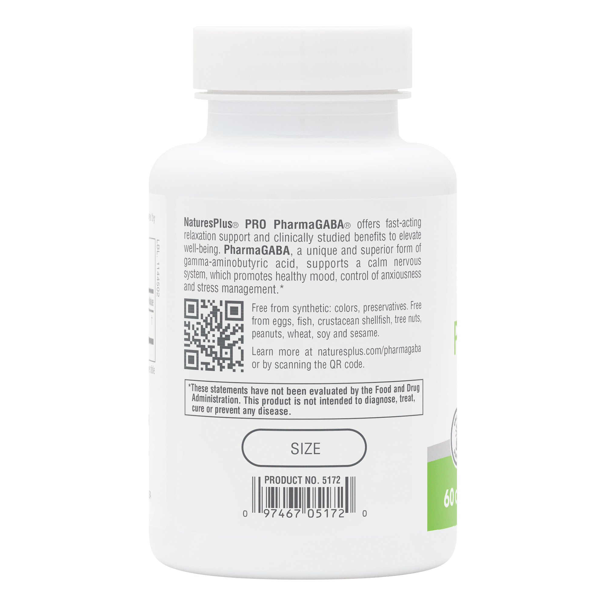 NaturesPlus PRO PharmaGABA® - 60 Count