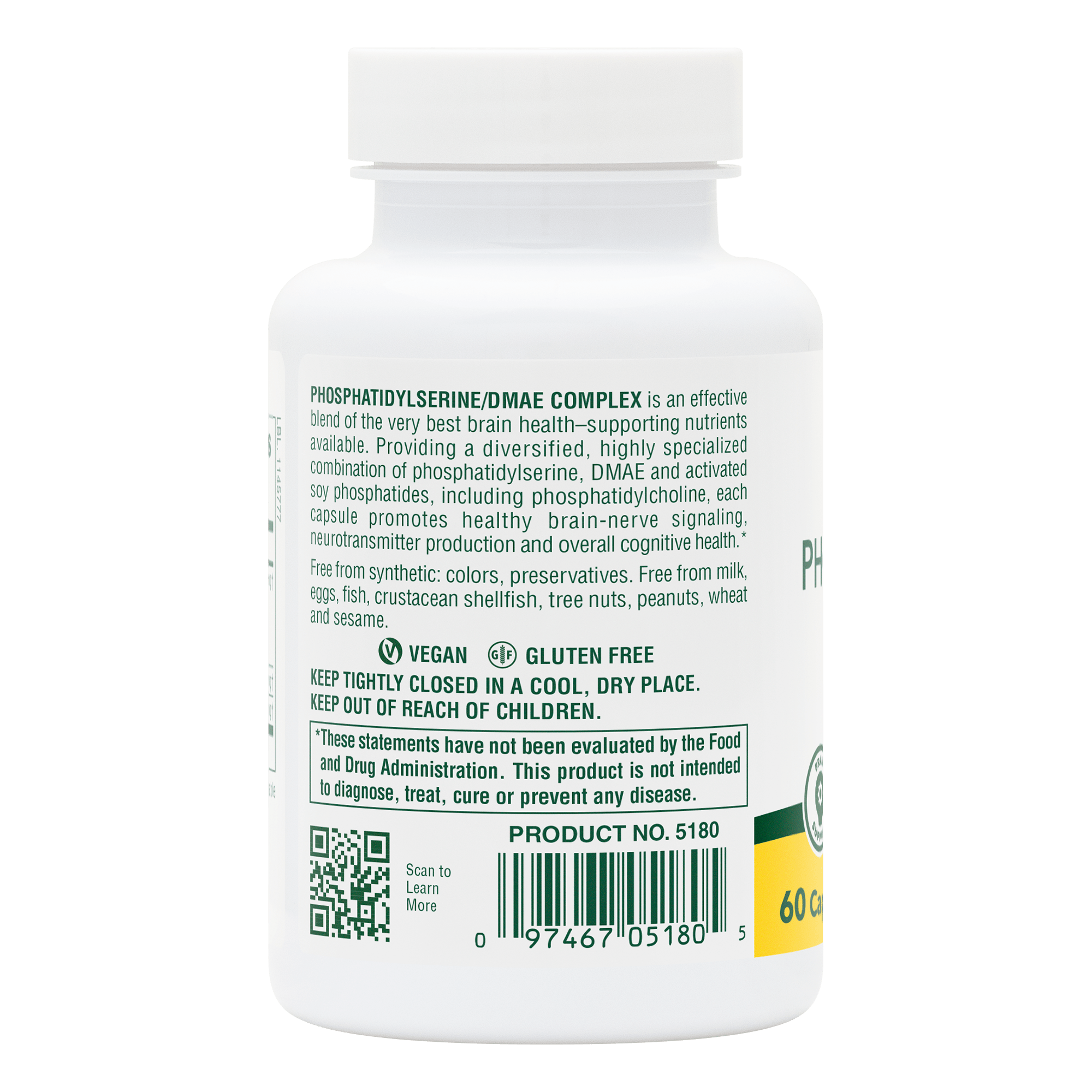 Phosphatidylserine/DMAE Complex Capsules - 60 Count